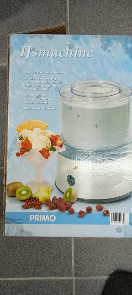 Primo ijsmachine, Witgoed en Apparatuur, Ophalen of Verzenden, Zo goed als nieuw