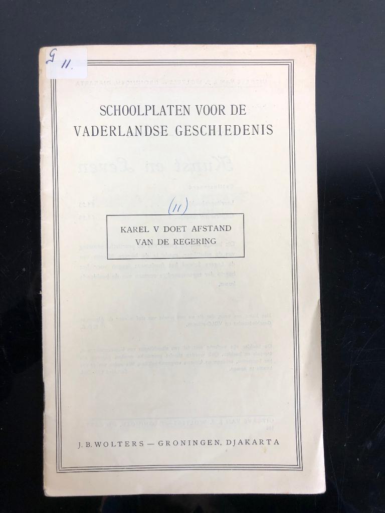 Schoolplaat boekje – Karel V doet afstand vd regering  , Ophalen of Verzenden, Geschiedenis