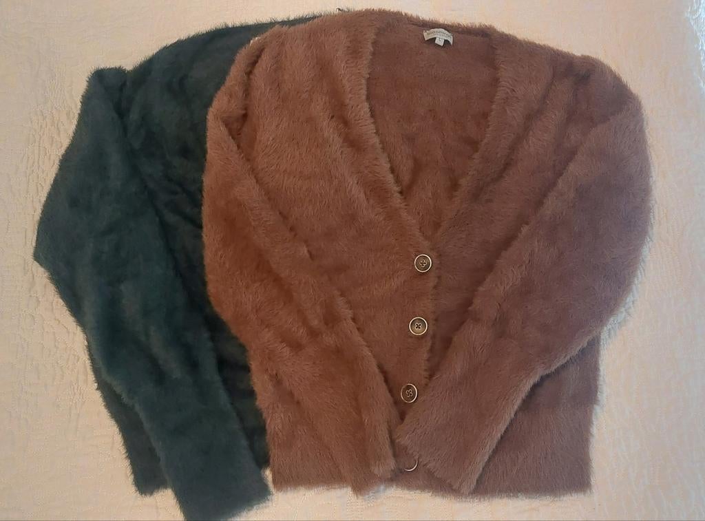Twee vestjes Bloomings maat L, bruin en groen, Bloomings, Ophalen of Verzenden, Zo goed als nieuw