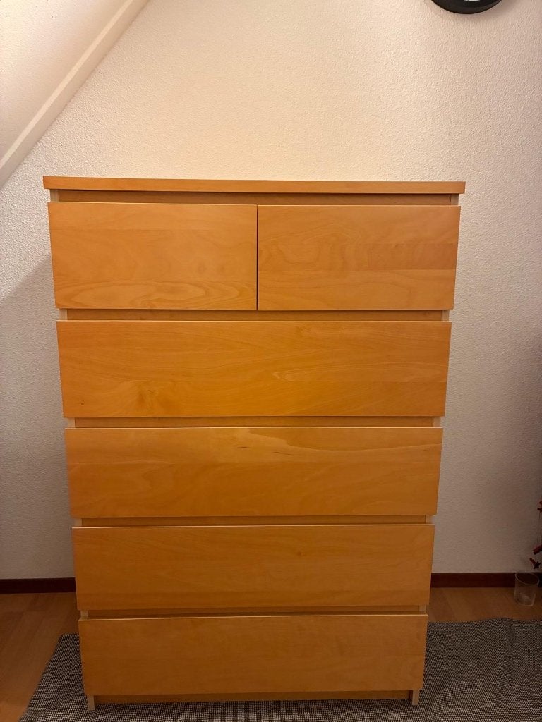 Malm kast, Ophalen, Gebruikt, 50 tot 100 cm, 3 of 4 laden