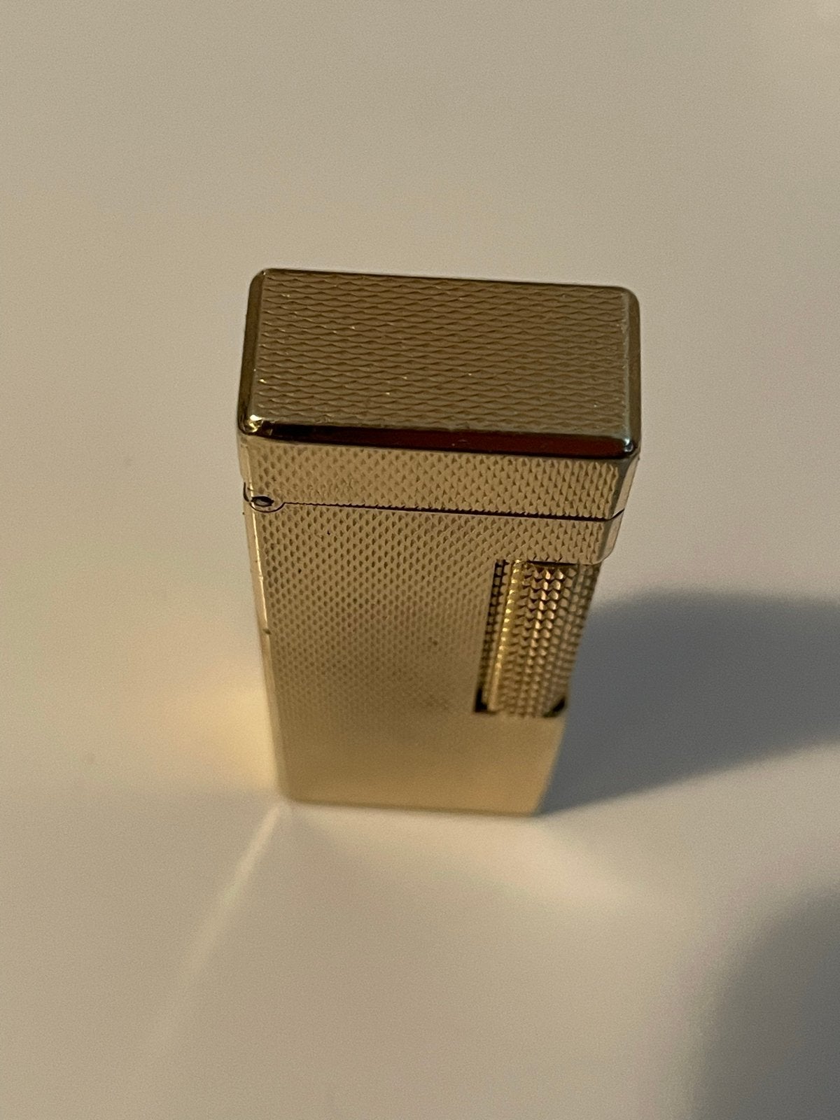 Vintage Dunhill Rollagas Aansteker Goudkleurig . met Doos, Ophalen of Verzenden, Gebruikt, Aansteker