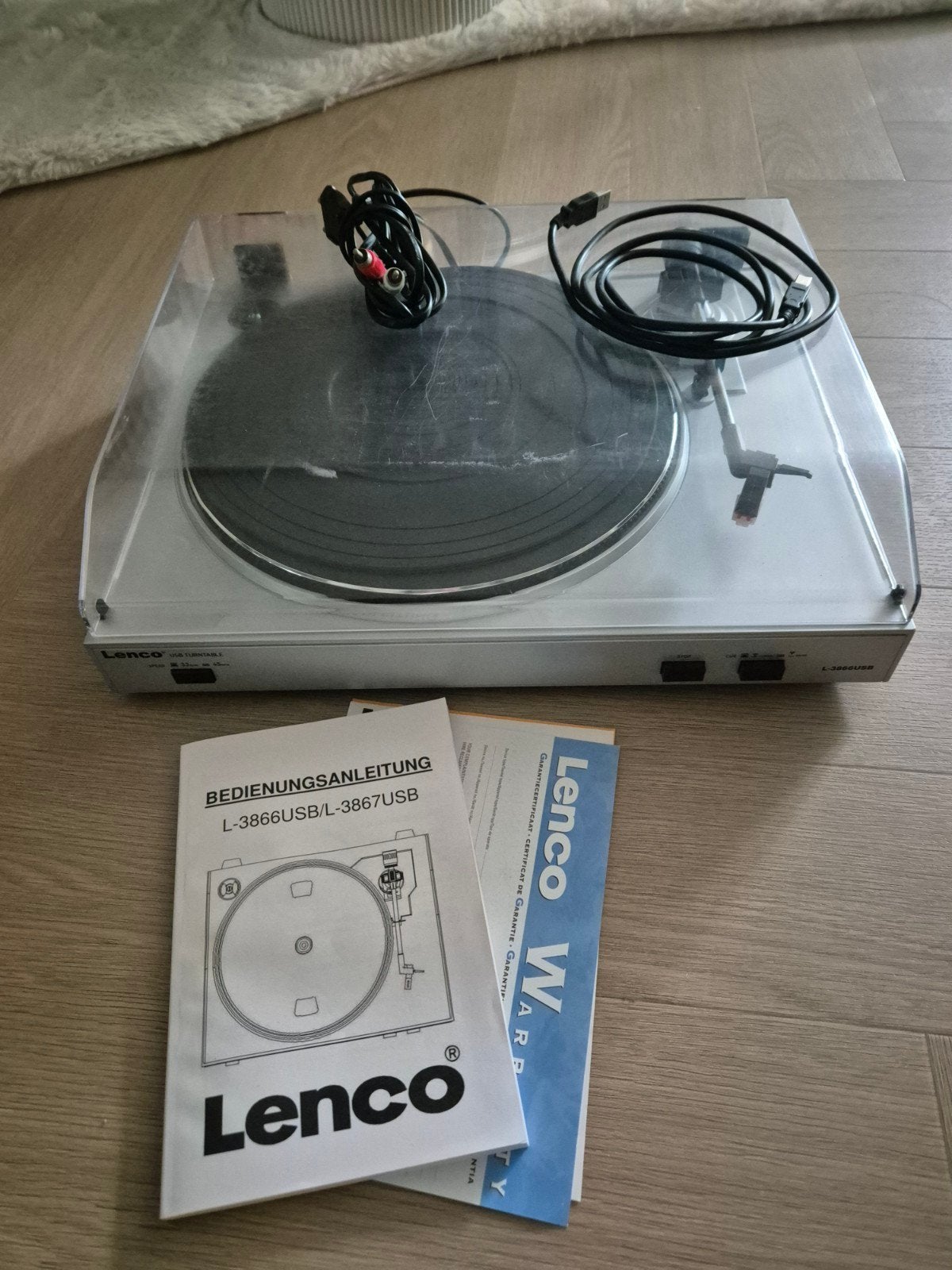 Lenco L-3866USB Platenspeler met USB-aansluiting, Ophalen of Verzenden, Zo goed als nieuw, Platenspeler, USB-aansluiting