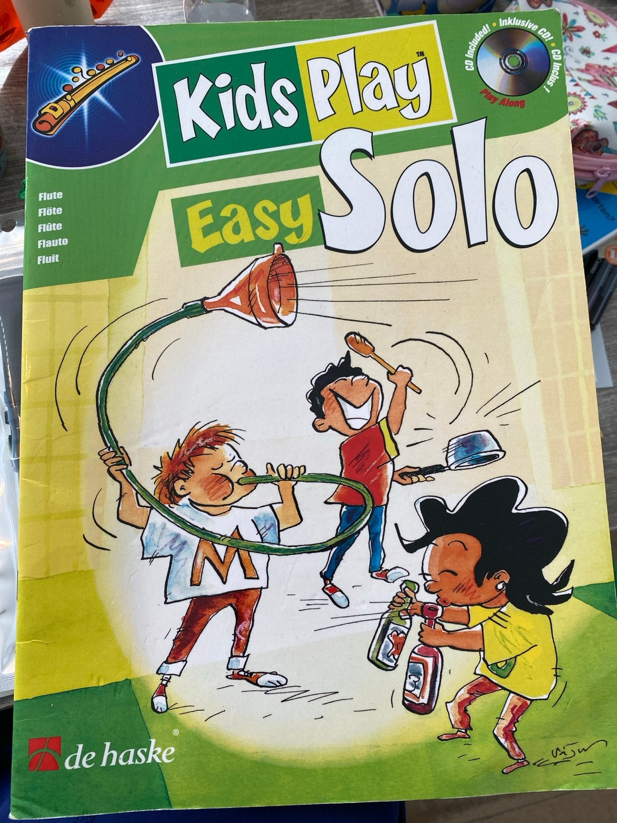 Muzieklesboek Kids Play Easy Solo Dwarsfluit De Haske, Ophalen of Verzenden, Gebruikt, Dwarsfluit