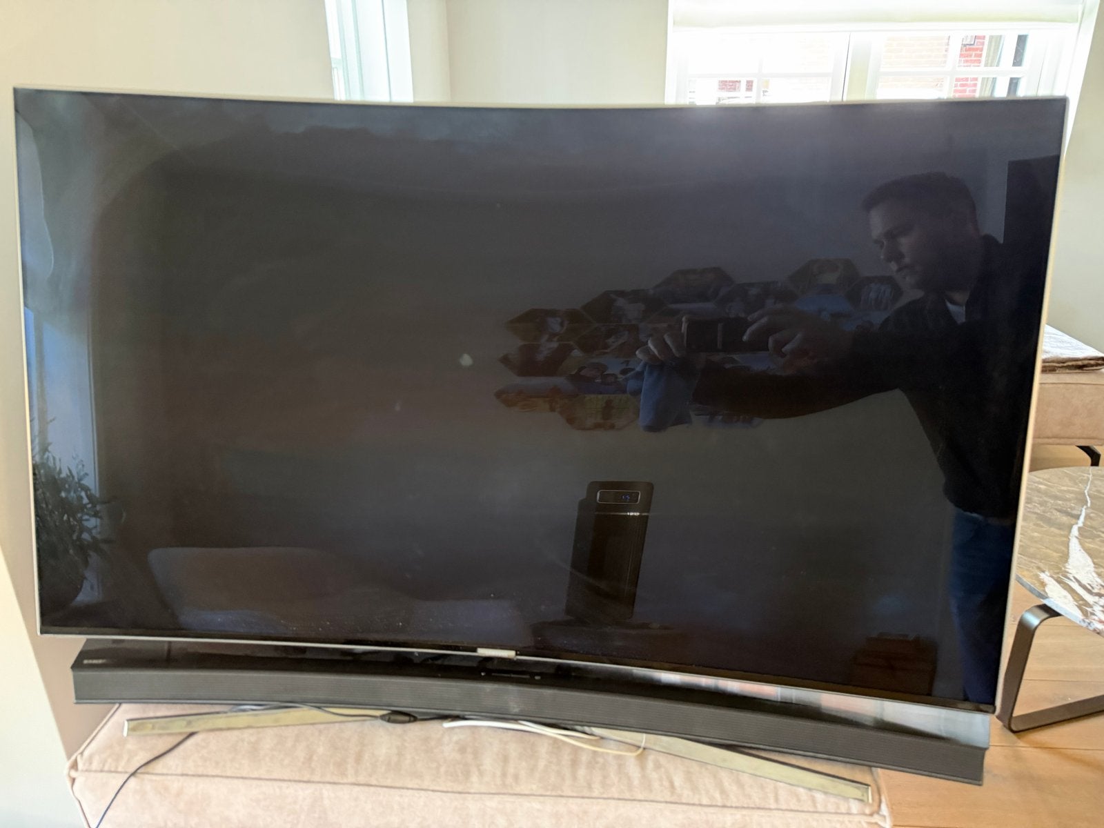 Samsung Curved Smart TV 4K UHD 48 inch met Soundbar, LED, Ophalen of Verzenden, Zo goed als nieuw, Samsung