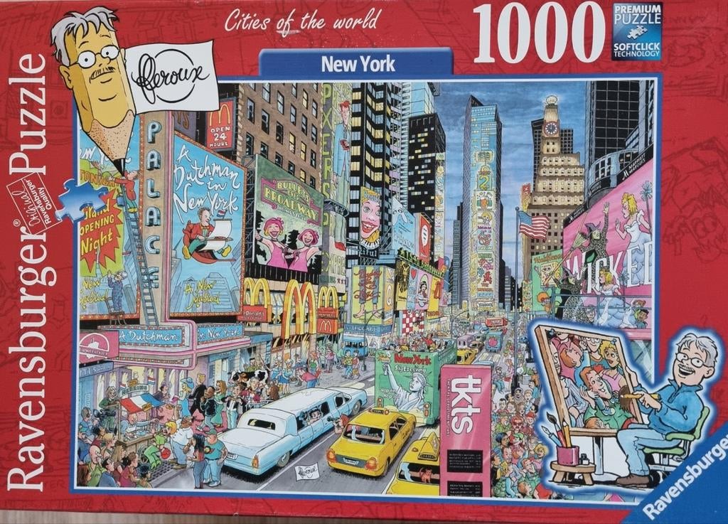 Ravensburger puzzel Cities of the world New York, 1x gelegd, Ophalen, 500 t/m 1500 stukjes, Zo goed als nieuw