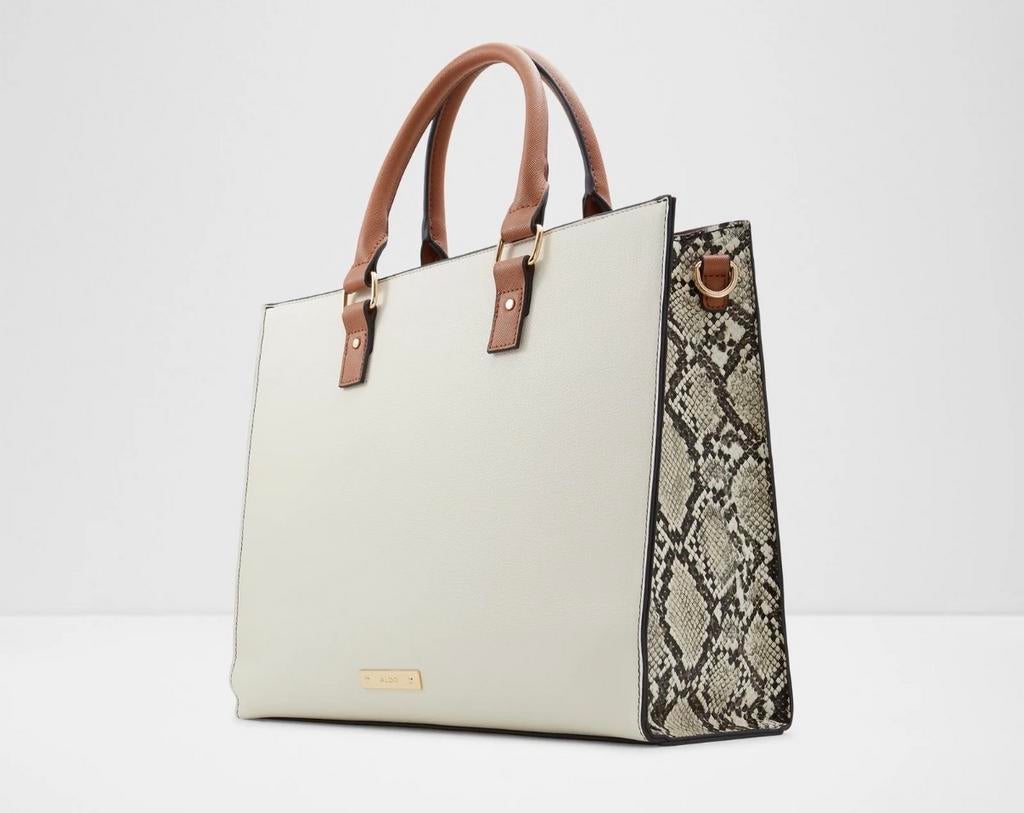 Aldo tas met portemonnee en afneembare band, Sieraden, Tassen en Uiterlijk, Ophalen of Verzenden, Zo goed als nieuw, Wit, Handtas