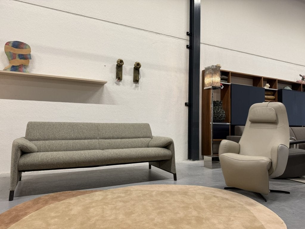 Nieuw Leolux Felizia 3 zits Bank Stof Trend Design 210, Huis en Inrichting, Leolux, Info@leolux.nl, 75 tot 100 cm, Ophalen of Verzenden