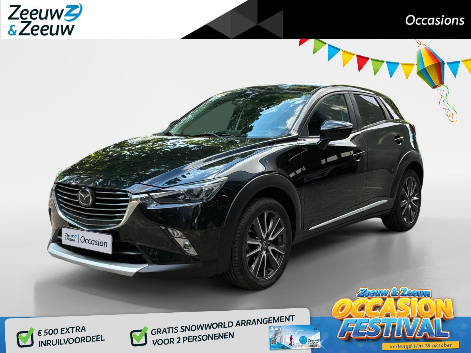 Mazda CX-3 2.0 SkyActiv-G 120 TS Head up Display | Bose | Na, Auto's, 1998 cc, Stof, 4 cilinders, Zwart
