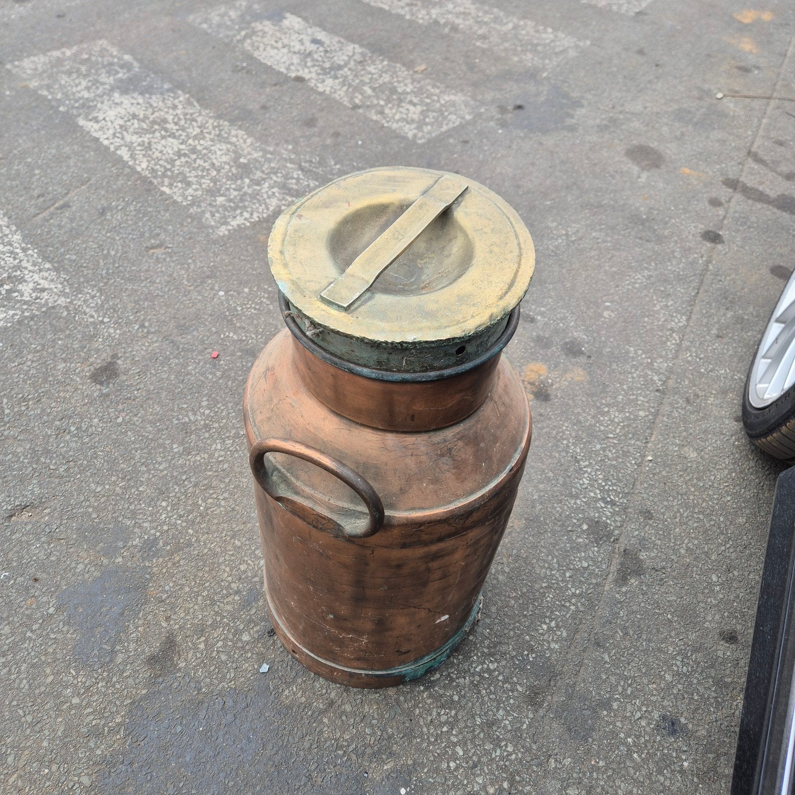Kopere melkbus, 150 liter of meer, Ophalen