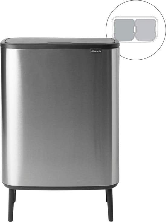 Brabantia Bo Touch Bin Hi Prullenbak - 2 x 30 liter, Huis en Inrichting, Triple J Online, Info@triplejonline.nl, De Spinnekop 9