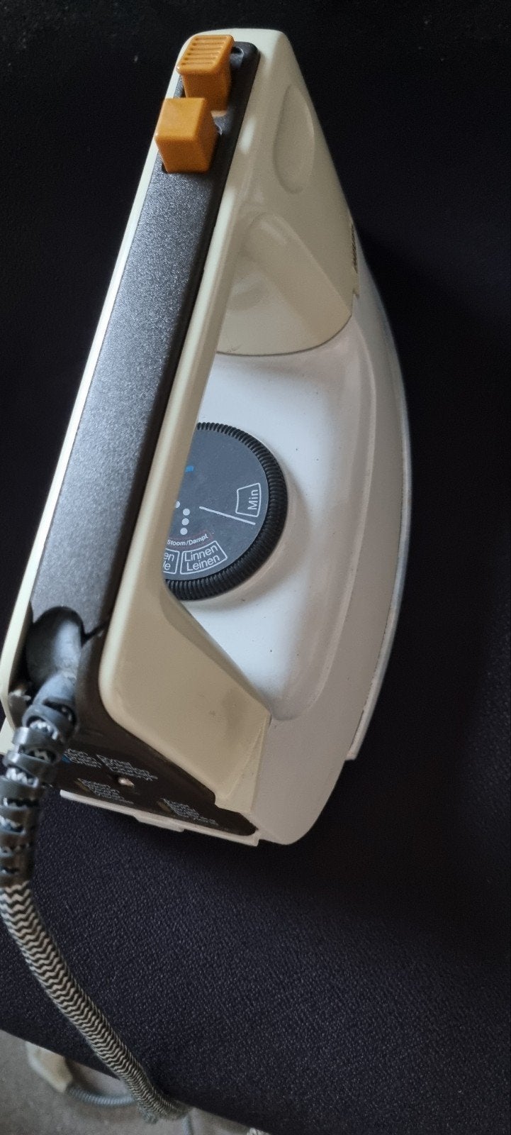 Philips HD1207 vintage strijkijzer–1976–Nederlands design, Ophalen of Verzenden, Gebruikt, Strijkijzer met snoer
