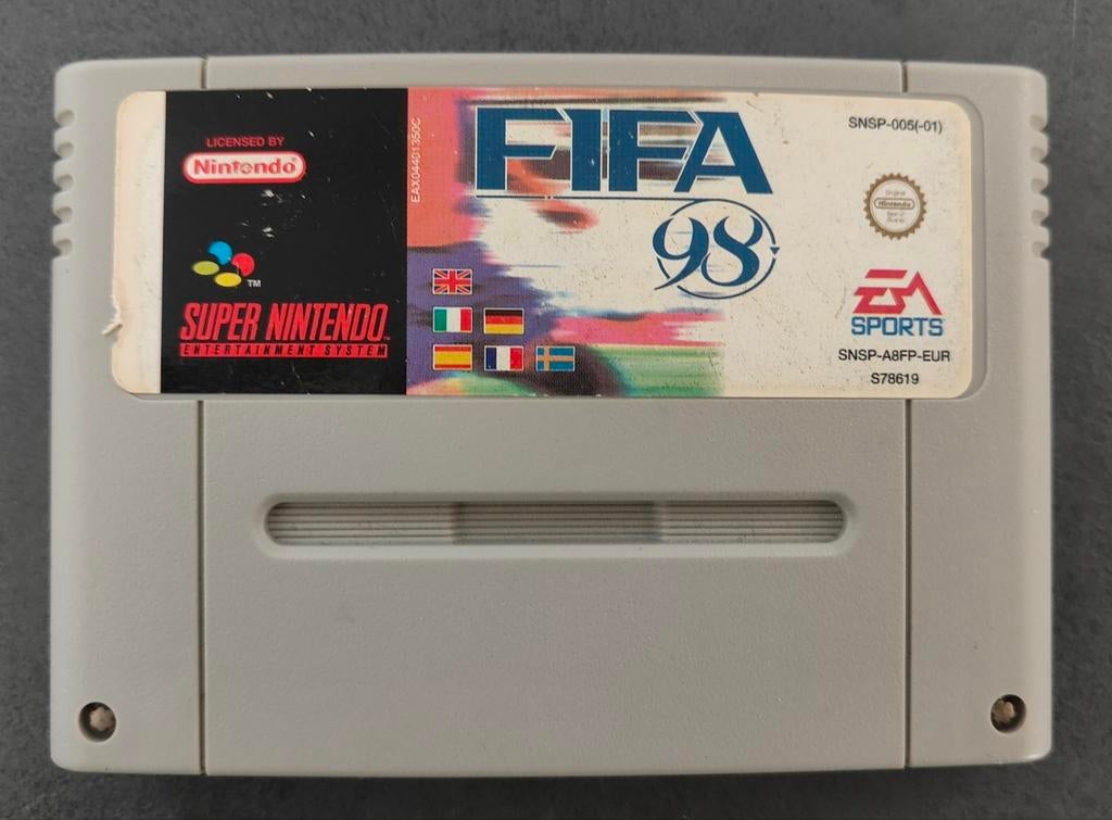 FIFA 98 - SNES (Super Nintendo Entertainment System), Spelcomputers en Games, Gebruikt, 2 spelers, Eén computer, Ophalen of Verzenden