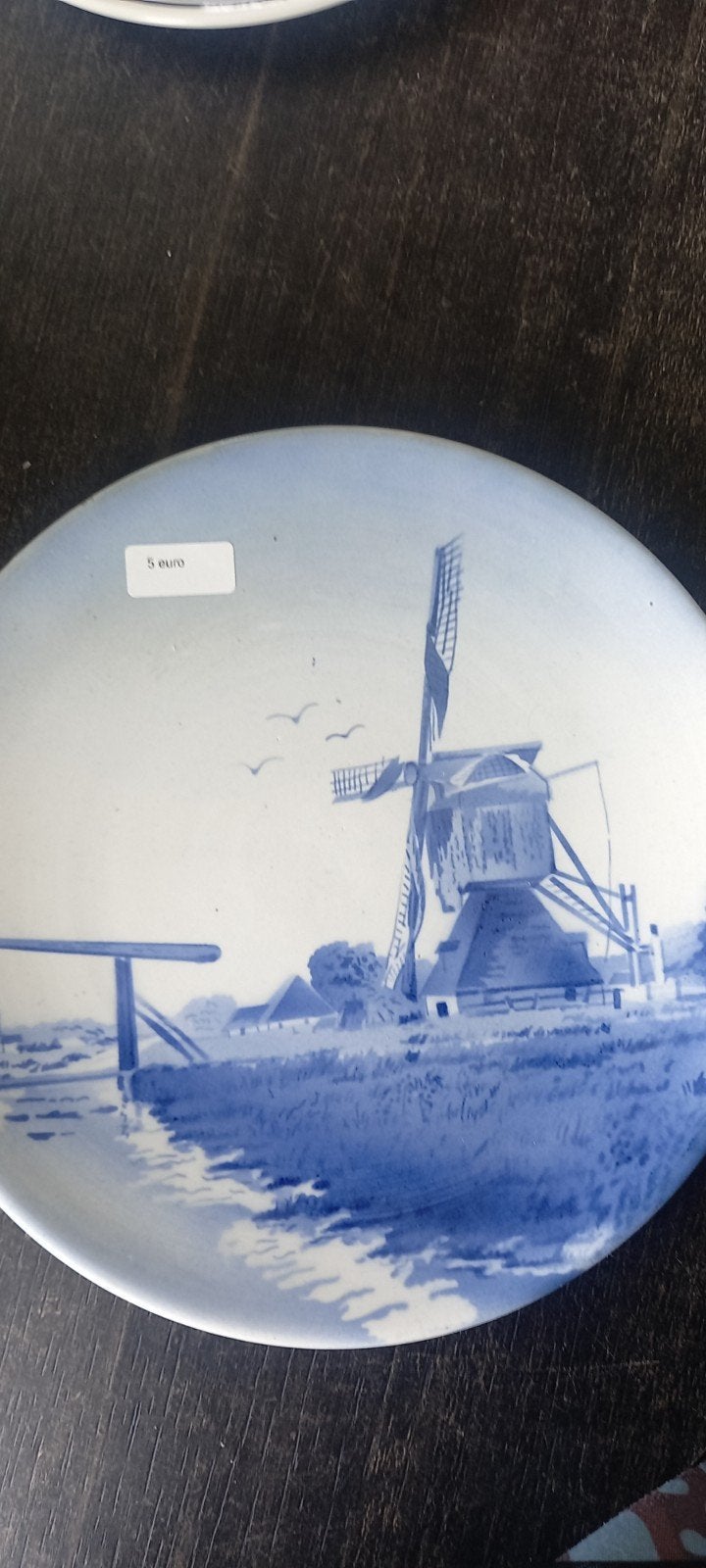 Vintage  wandbord met molen, Ophalen of Verzenden
