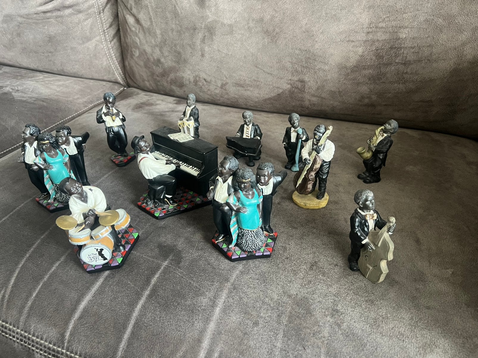 Vintage Jaren ‘90...17 Stuks Beeldjes Muzikanten Polystone., Ophalen of Verzenden, Zo goed als nieuw, Mens