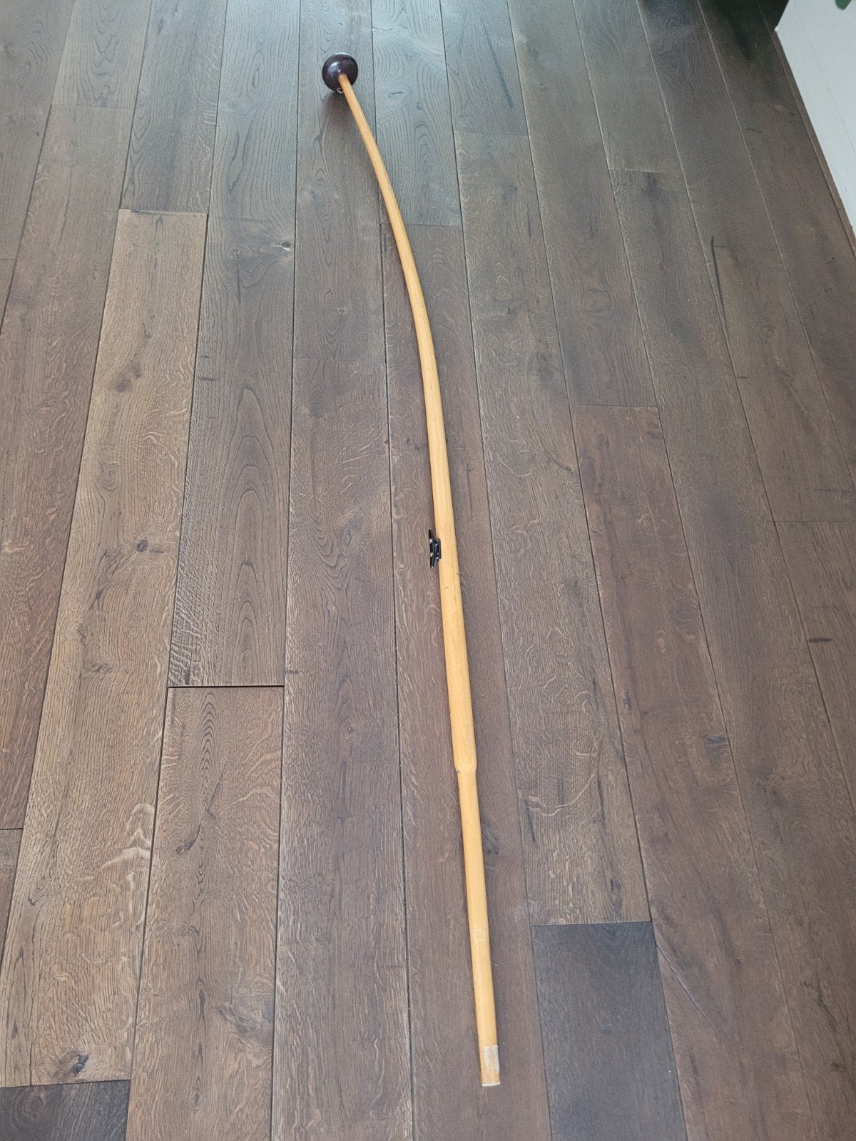 Gebogen Essen Houten Vlaggenstok Boot 1.90m met Kikker, Ophalen, Gebruikt, Overige typen