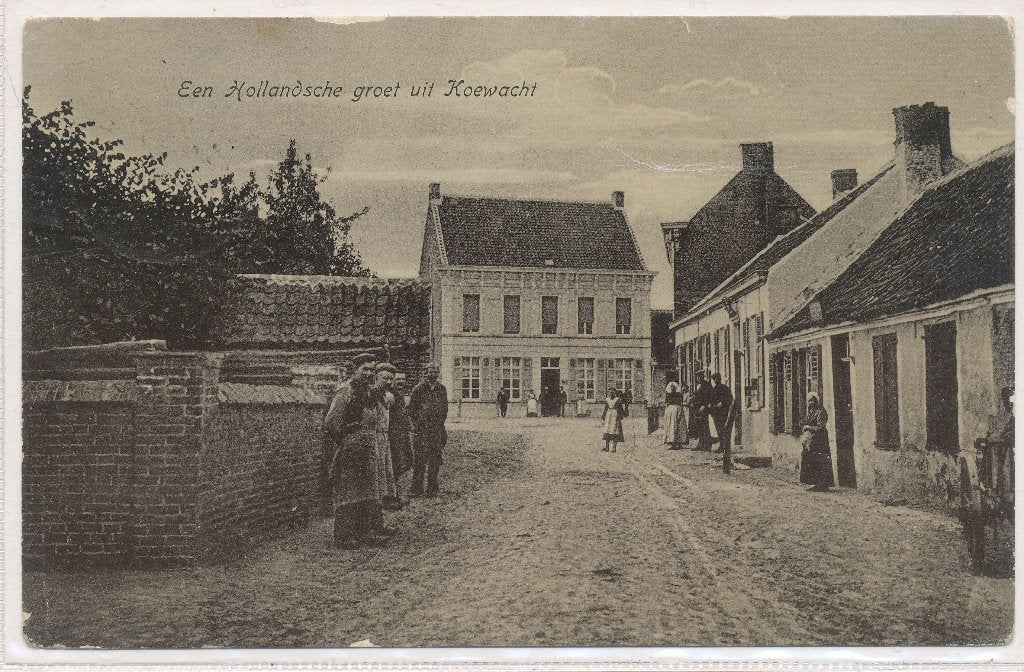 Koewacht - Een Hollandsche groet uit 1907, Verzamelen, Ansichtkaarten | Nederland, Ophalen of Verzenden, Voor 1920, Gelopen, Zeeland