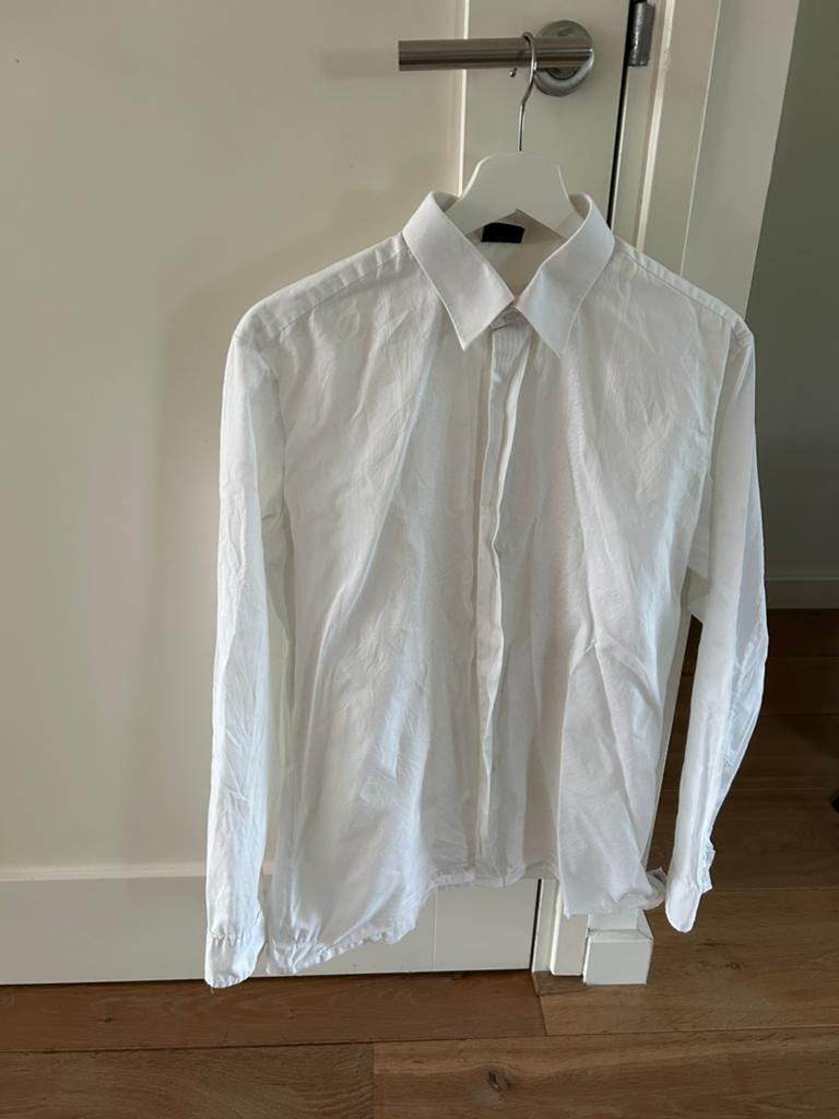 Schoolgala overhemd  smoking maat s/m 39, Kleding | Heren, Overhemden, Ophalen of Verzenden, Zo goed als nieuw, Wit, Halswijdte 39/40 (M)