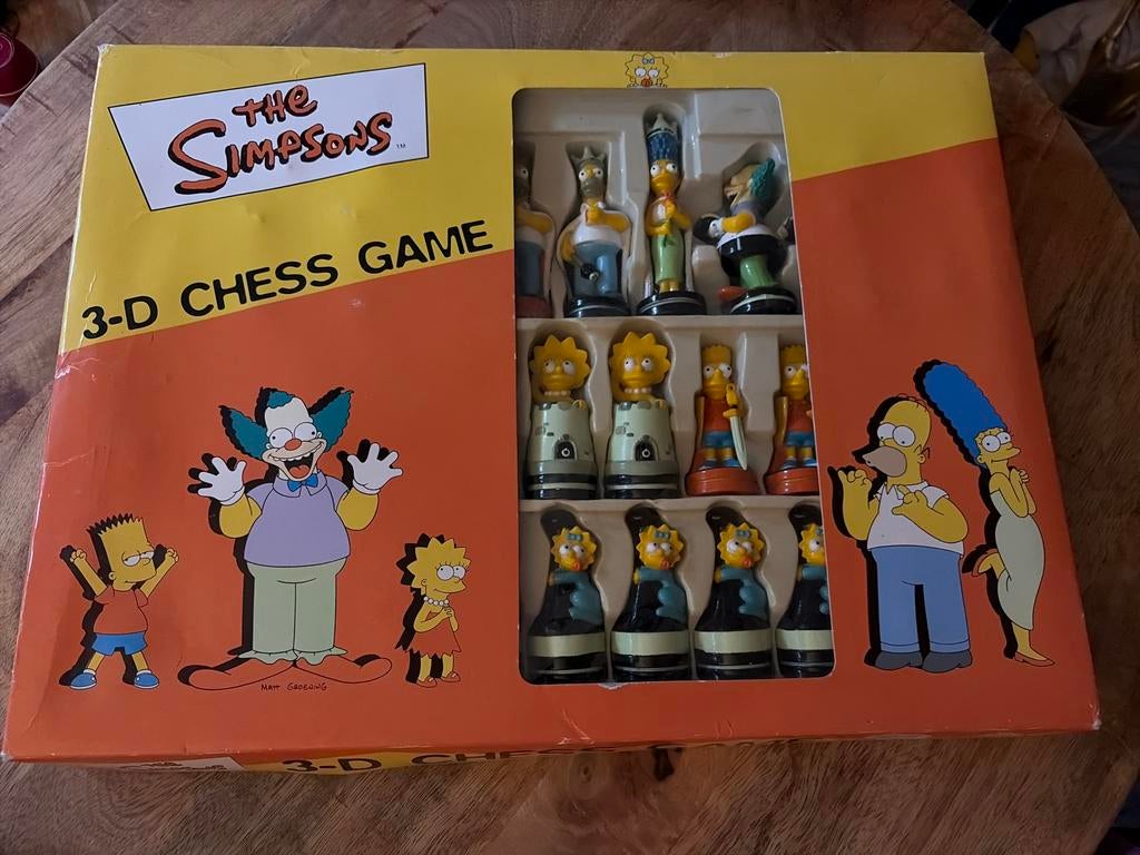 The Simpsons 3D Schaakspel - Compleet en Zo Goed Als Nieuw, Hobby en Vrije tijd, Gezelschapsspellen | Bordspellen, Een of twee spelers