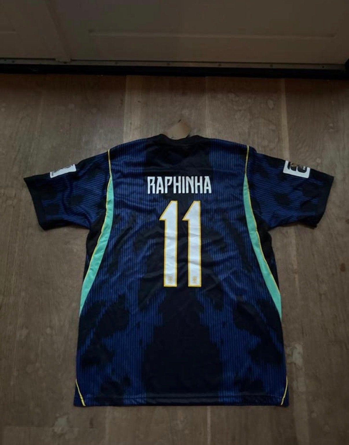 Raphinha Brazilië shirt maat L, Maat 52/54 (L), Blauw, Nieuw, Ophalen of Verzenden