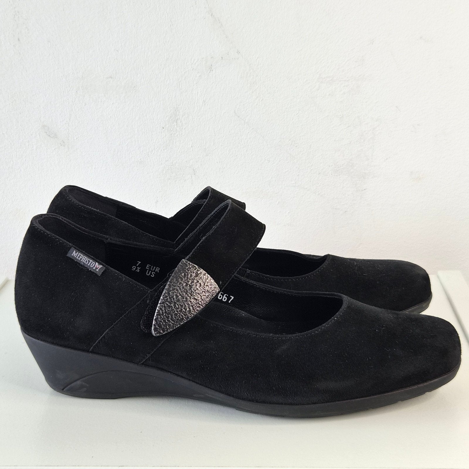 Mephisto Kimona air-jet mary jane schoenen 41 zwart suede, Schoenen met lage hakken, Mephisto, Zwart, Ophalen of Verzenden