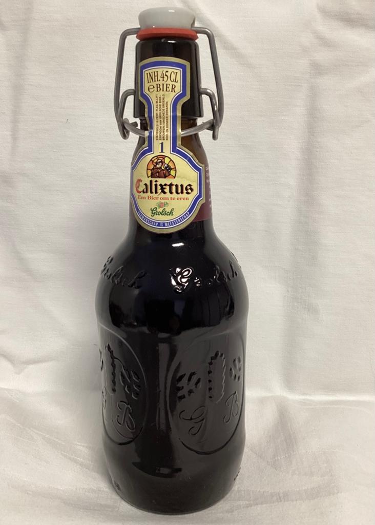 Volle beugelfles Grolsch Calixtus 1997 voor verzamelaars, Verzamelen, Biermerken, Ophalen, Flesje(s), Grolsch