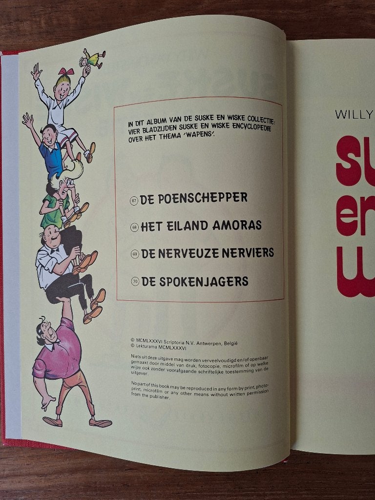 Suske en Wiske Collectie nr 67 t/m 70 o.a. Het eiland Amoras, Boeken, Willy Vandersteen, Ophalen of Verzenden, Zo goed als nieuw