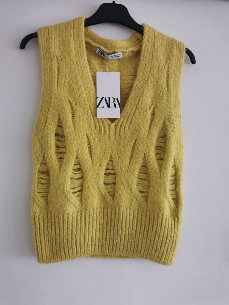 ZARA wolmix spencer mt. S, Verzenden, Zara, Geel, Nieuw