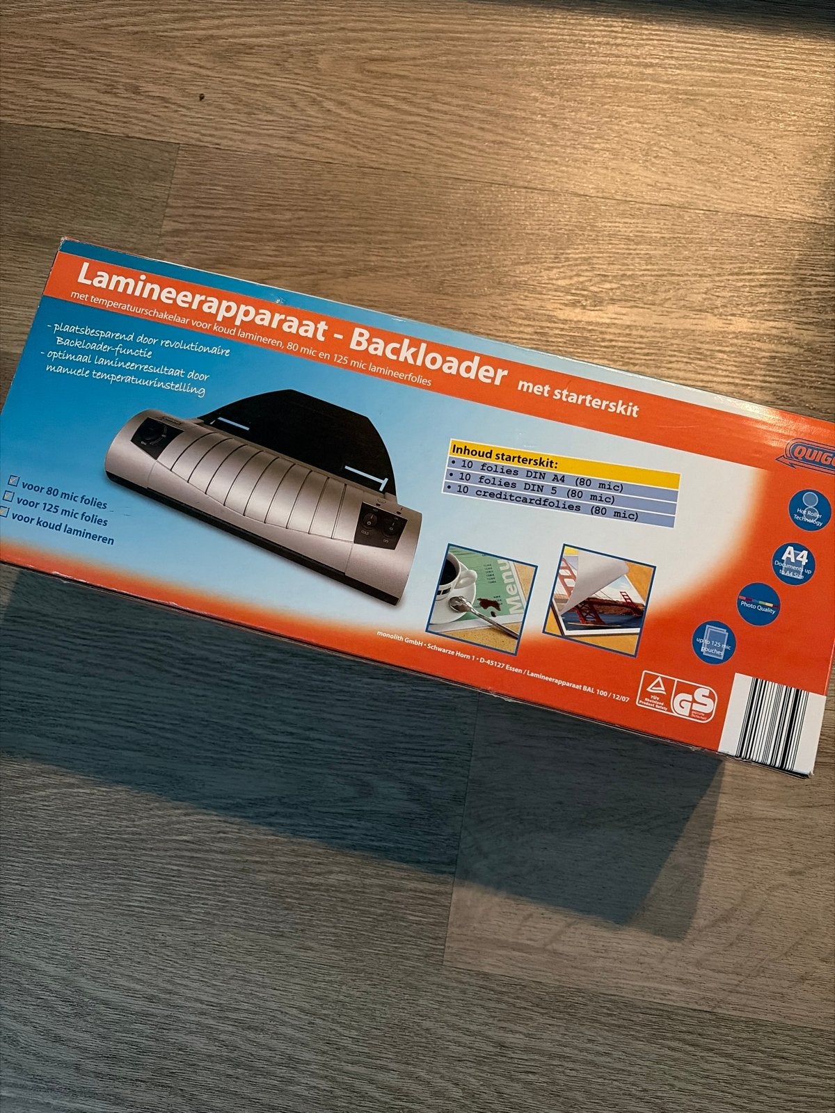 Lamineerapparaat - Backloader, Diversen, Ophalen