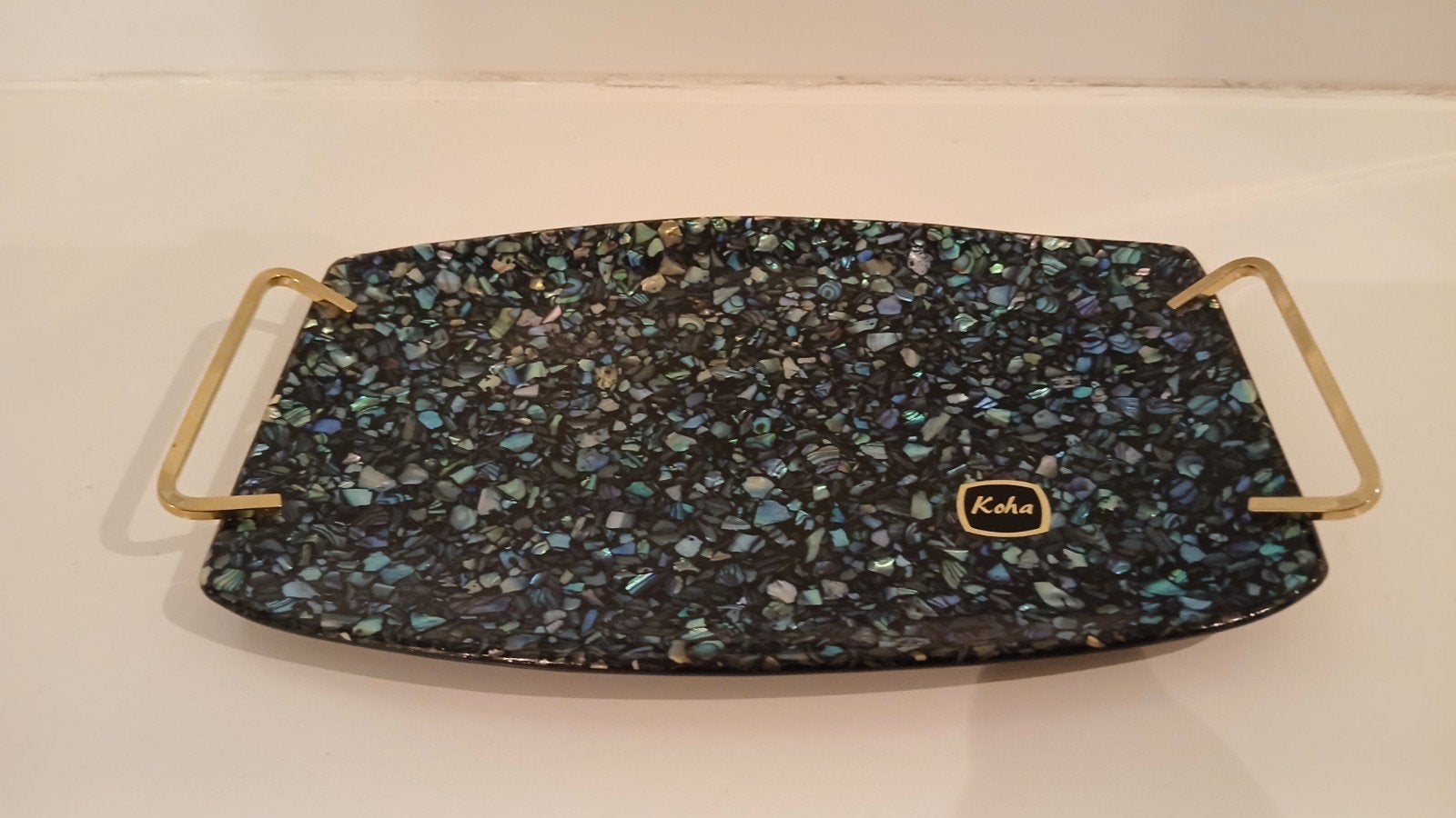 Vintage Koha Paua Schelp Dienblad met Originele Verpakking, Ophalen of Verzenden