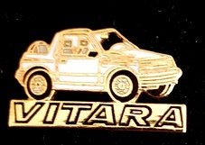 Vitara pin- wit emaille, Verzenden, Nieuw, Transport, Speldje of Pin