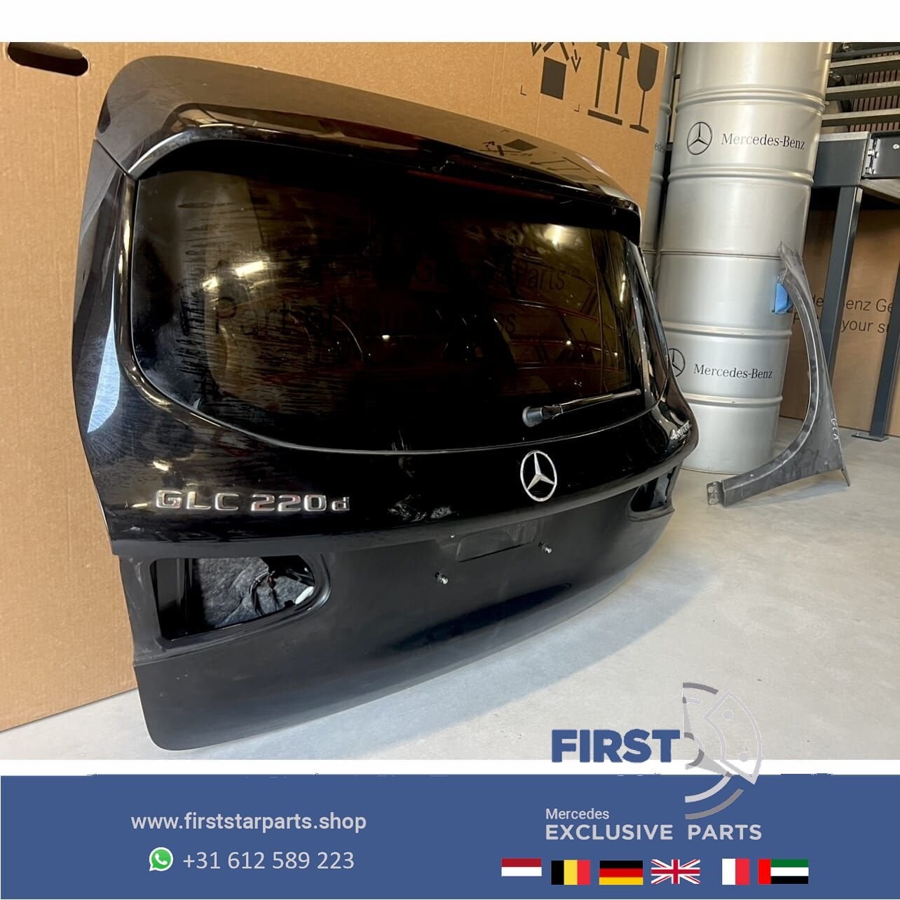 X253 W253 GLC KOFFERKLEP ACHTERKLEP ZWART KOFFERBAK COMPLEET, Auto-onderdelen, Gebruikt, Ophalen of Verzenden, Achter, -