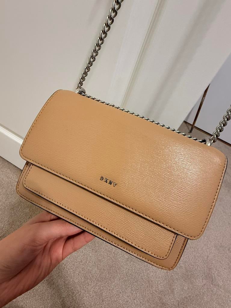DKNY crossbody tas beige, Ophalen of Verzenden, Beige, Overige merken