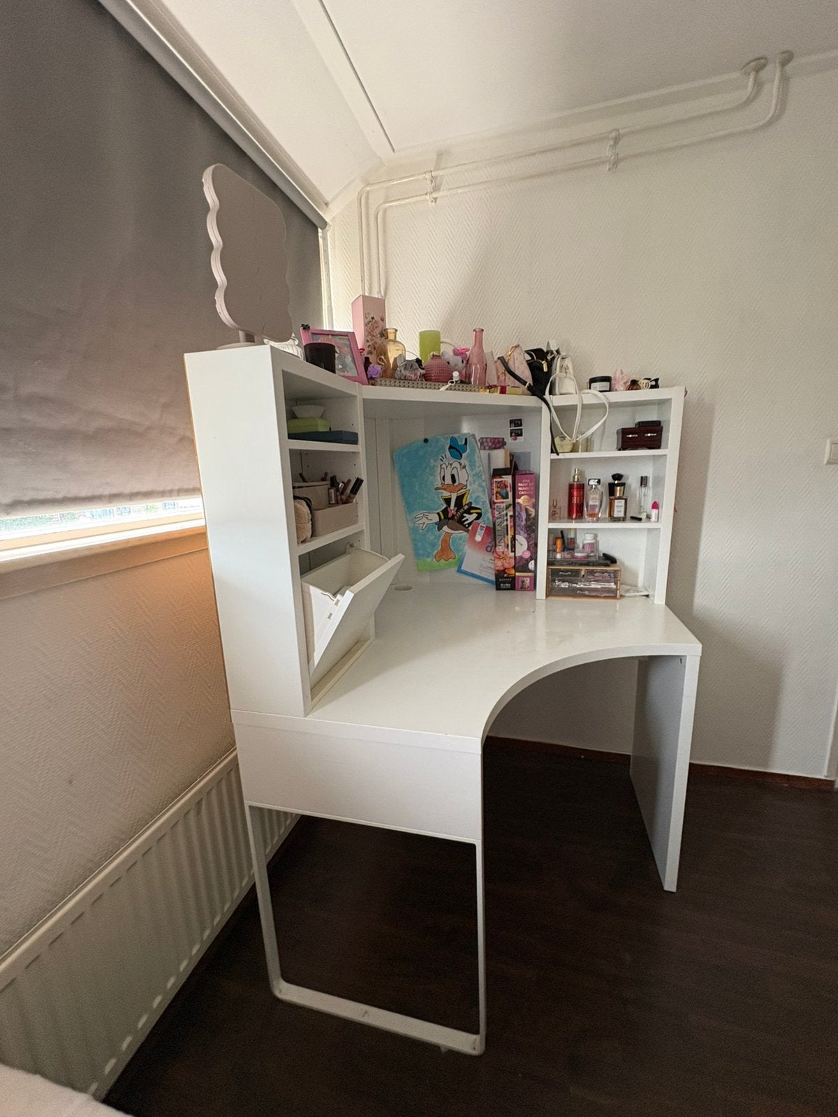 Ikea bureau, Ophalen, Opbergruimte, Gebruikt, Hoekbureau