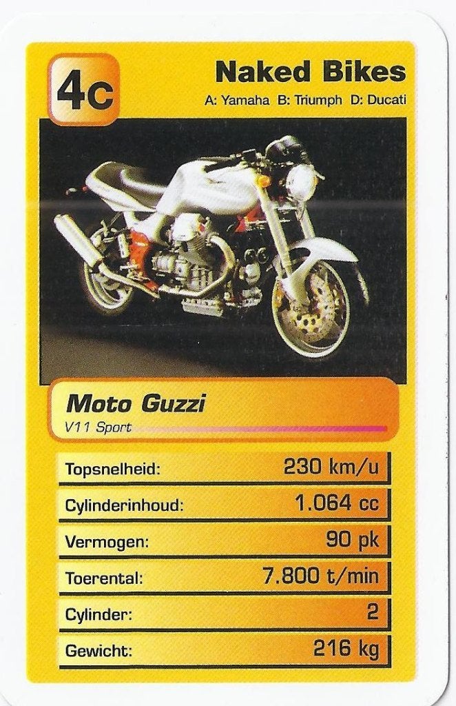 Mok15 motorkaartje 4c moto guzzi v11 sport, Ophalen of Verzenden, Zo goed als nieuw, Motoren