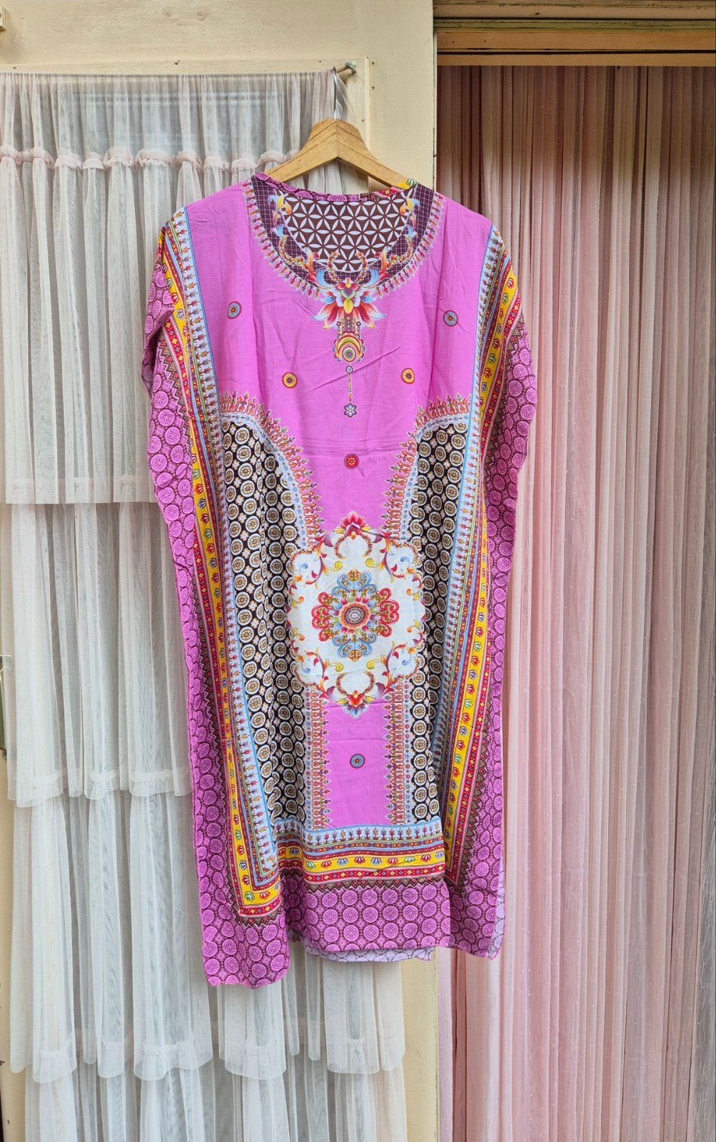 Gloednieuwe roze luchtige kaftan S M L XL, Maat 38/40 (M), Boutique, Nieuw, Ophalen of Verzenden