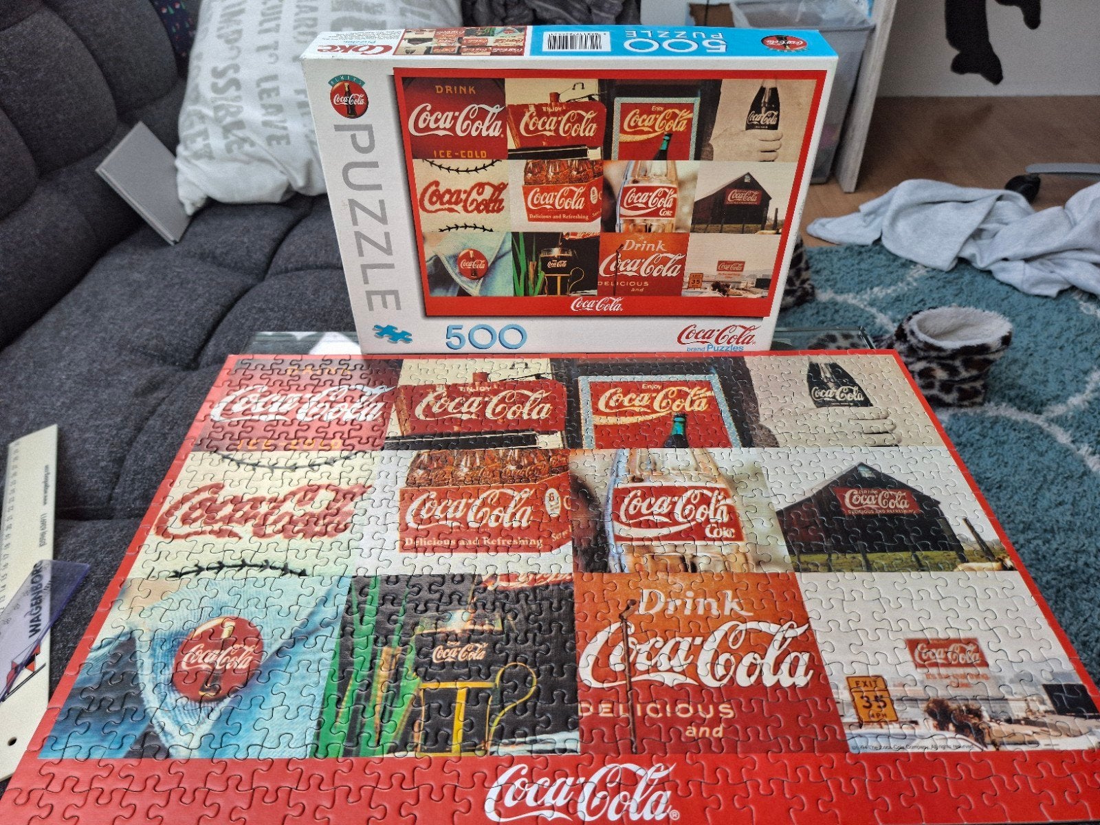 Coca-Cola Puzzel, 500 stukjes., Ophalen of Verzenden, Zo goed als nieuw