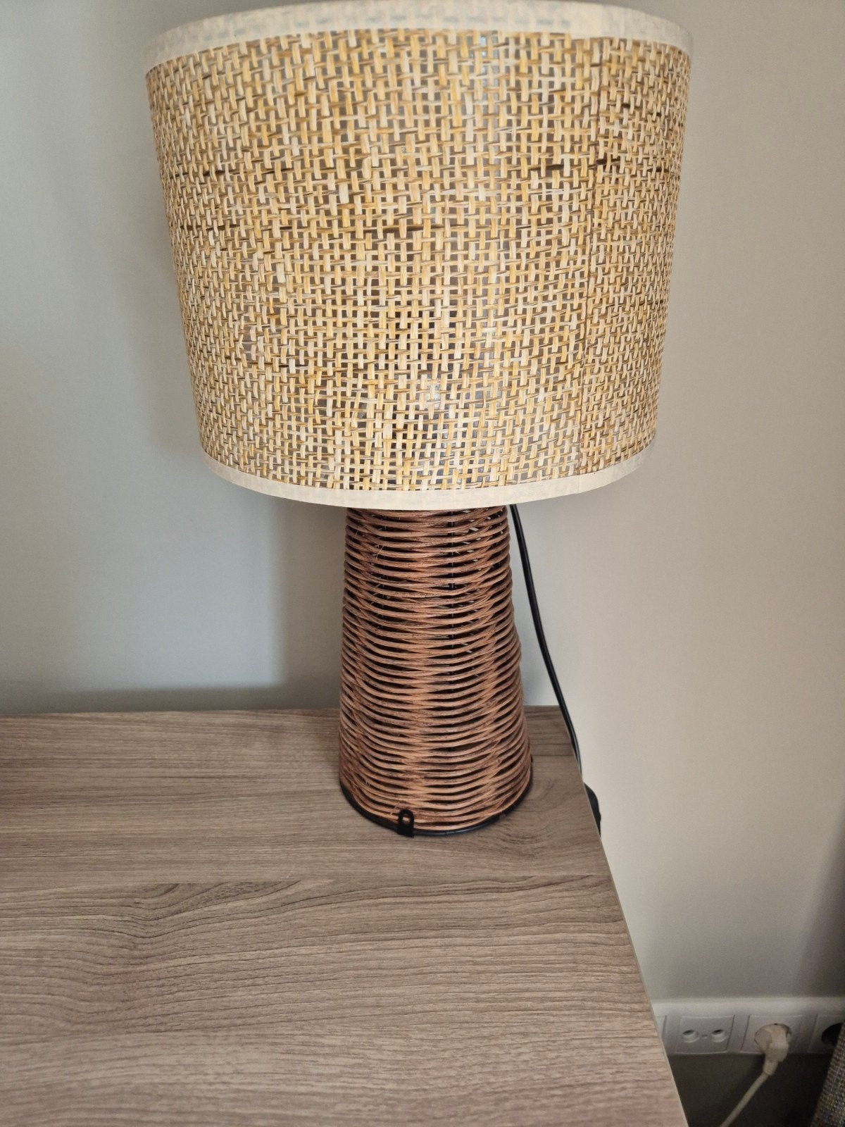 Rotan Tafellamp - Sfeervolle Verlichting, Ophalen, Overige materialen, Bohemian, Natuurlijk, Modern, Zo goed als nieuw