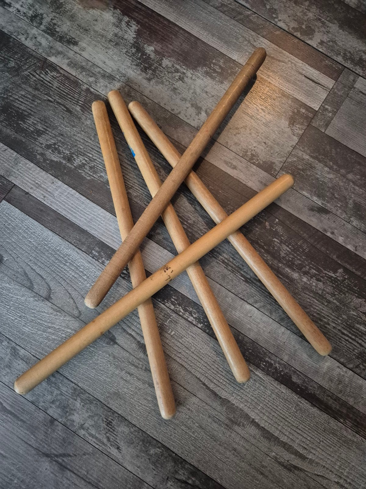 Houten gymnastiek stokken (6 stuks), Sport en Fitness, Ophalen of Verzenden, Gebruikt