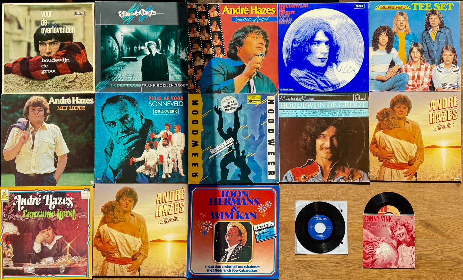 Partij 15x Vinyl LP's (André Hazes, Boudewijn de Groot), LP, Complilatie, Gebruikt, Ophalen of Verzenden