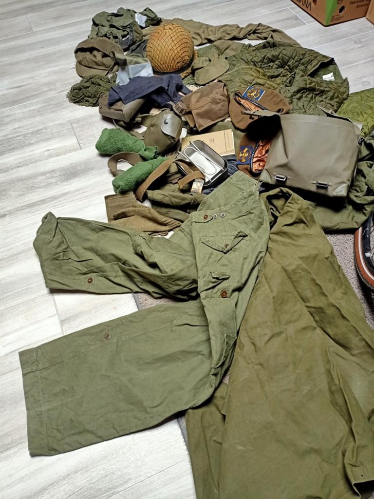 Legerspullen, Legerhelm, Pioschep, Legerkleding, PSU, Verzamelen, Militaria | Algemeen, Landmacht, Kleding of Schoenen, Nederland