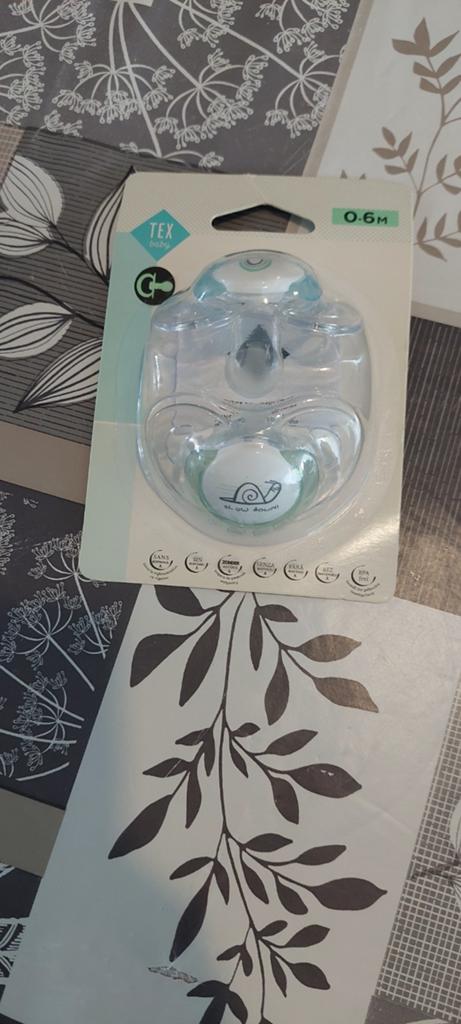 Nieuwe TEX Baby Fopspeen 0-6M met Slak Design, Ophalen of Verzenden, Nieuw, Overige typen