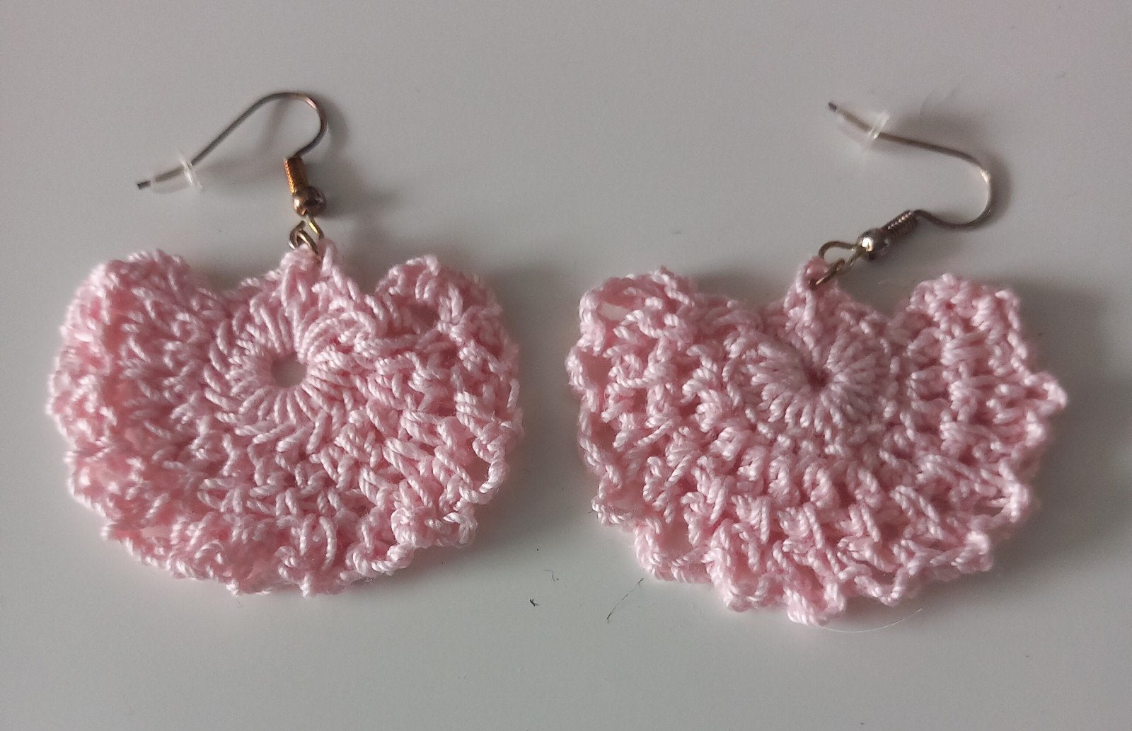 Handgemaakte Roze Gehaakte Oorbellen, Overige materialen, Hangers, Nieuw, Ophalen of Verzenden