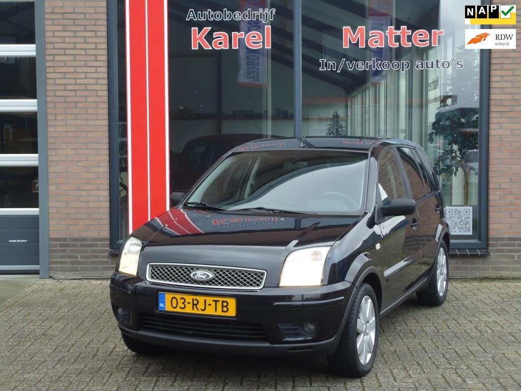 Ford Fusion 1.4-16V Futura *NETTE AUTO*, Auto's, Voorwielaandrijving, Zwart, Origineel Nederlands, Bedrijf