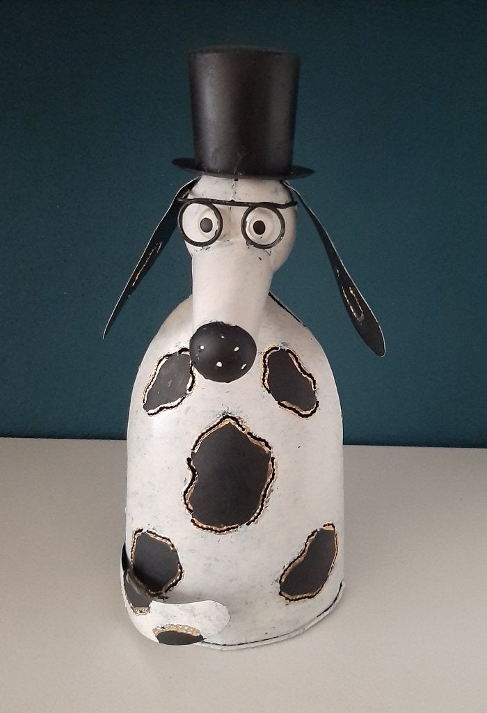 Fairtrade grappige metalen beeld van een hond, Overige stijlen, Nieuw, Ophalen of Verzenden, Metaal