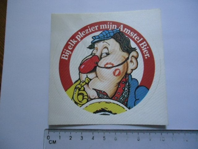 sticker oud Amstel bier Carnaval strip Heineken karnaval, Verzenden, Zo goed als nieuw, Bedrijf of Vereniging