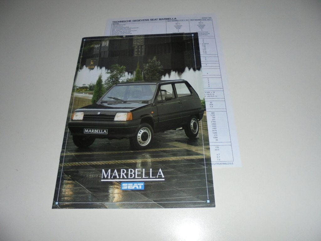 brochure Seat Marbella  1987, Ophalen of Verzenden, Nieuw, Overige merken