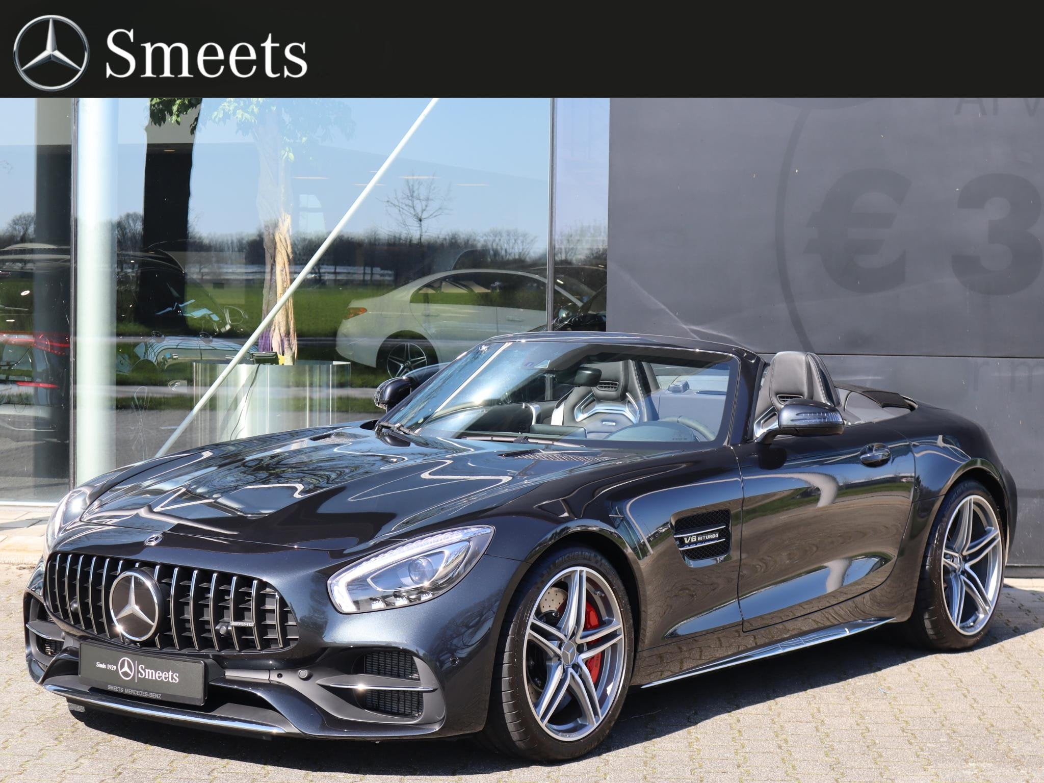 Mercedes-Benz AMG GT Roadster 4.0 C, Auto's, Achterwielaandrijving, Zwart, Bedrijf, 2 stoelen
