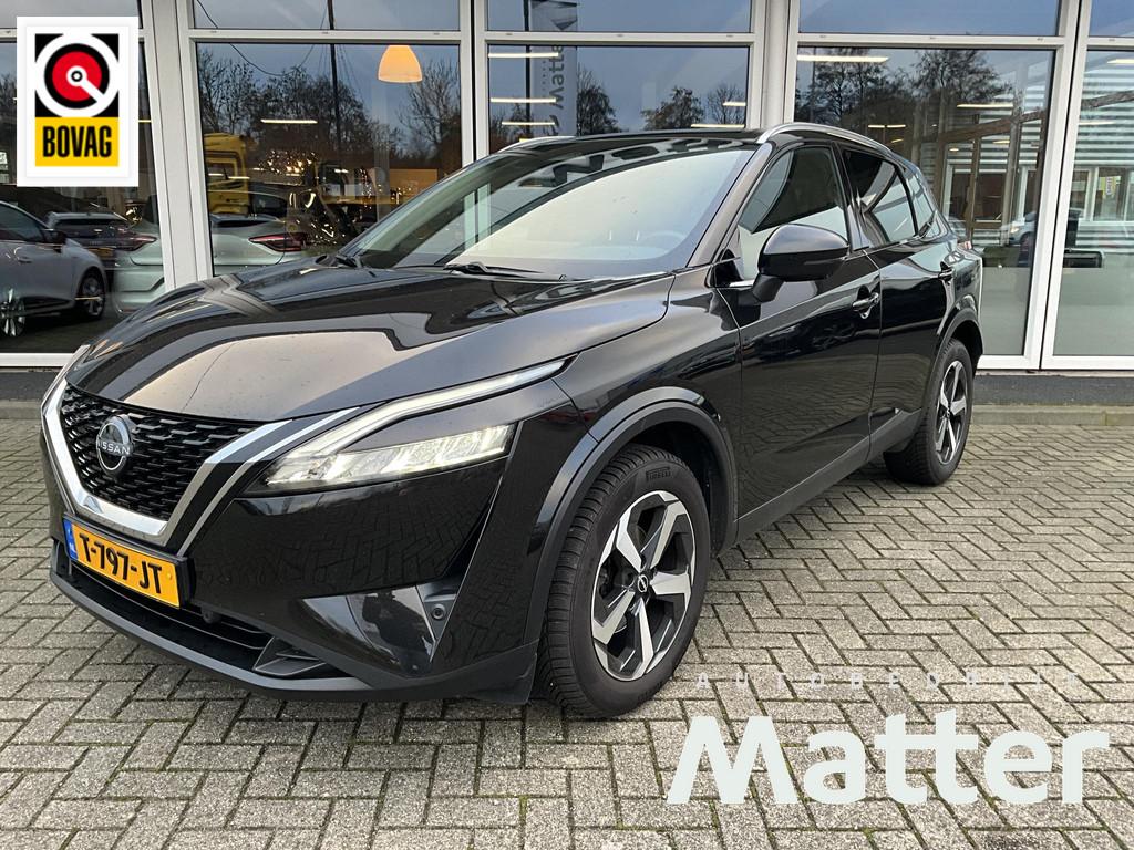 Nissan Qashqai 1.3 MHEV Xtronic N-Connecta Pano, Auto's, Stof, Euro 6, Zwart, Origineel Nederlands
