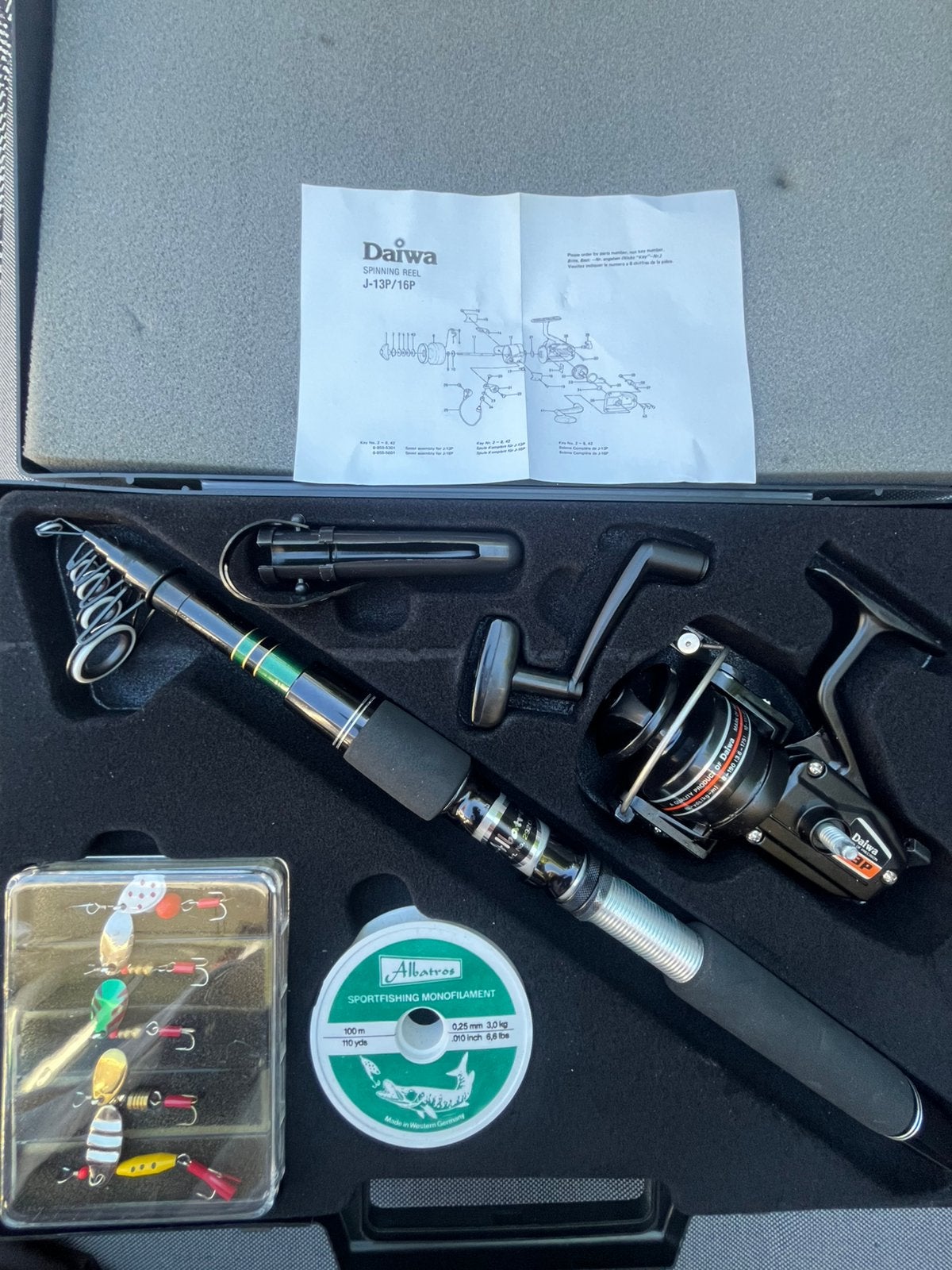 Daiwa J-13P hengelset (albatros) – Nieuw met koffer, Ophalen, Nieuw, Molen