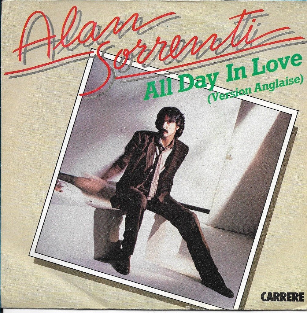 Alan Sorrenti - All day in love, Gebruikt, 7 inch, Single, Pop